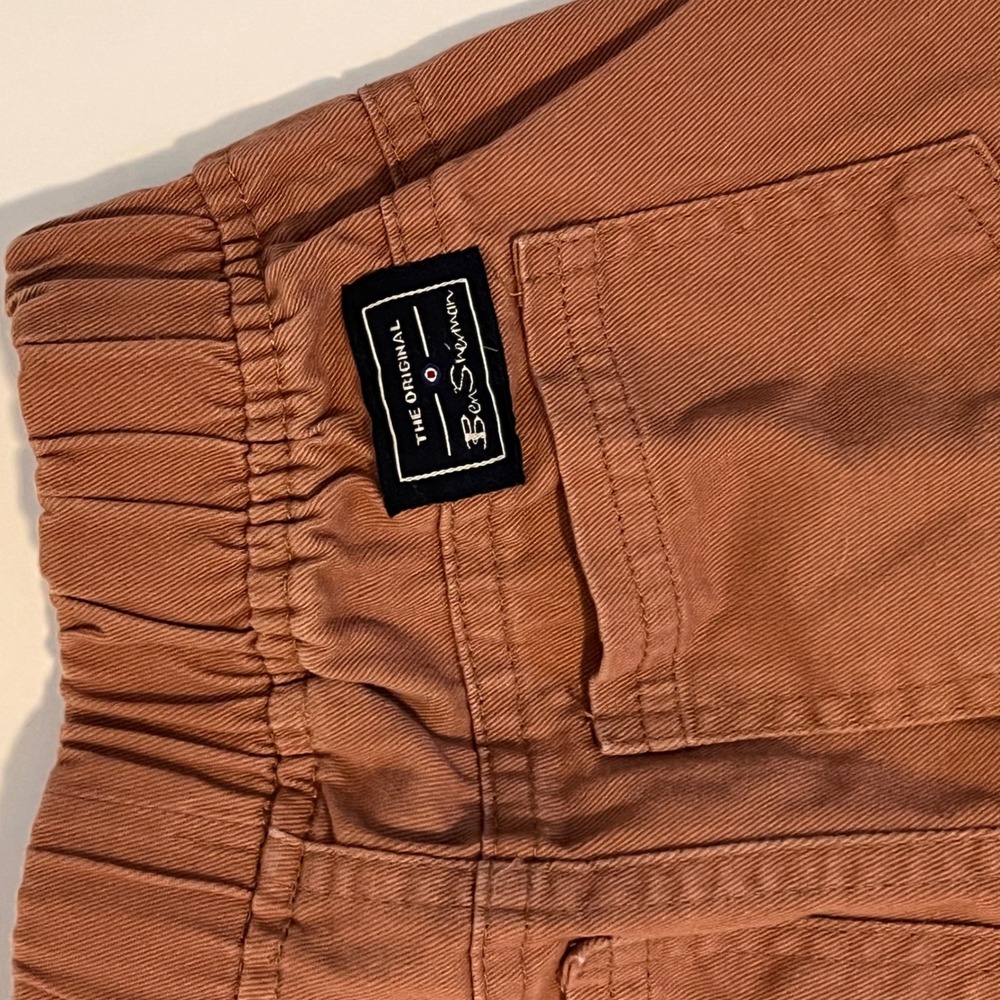 Ben Sherman Boys Rust Brown Twill‎ Jogger Pants Elastic Waist Size 3T - Picture 3 of 4